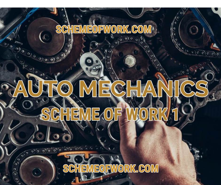 Auto Mechanics Scheme of work 1