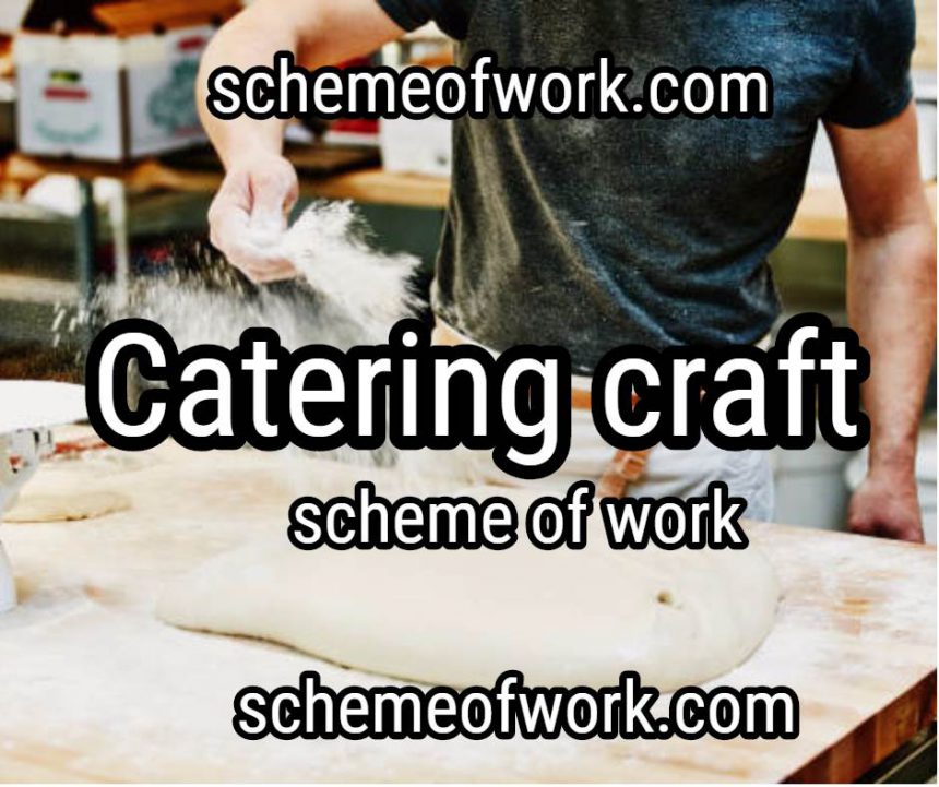 Catering Craft Scheme of work 2