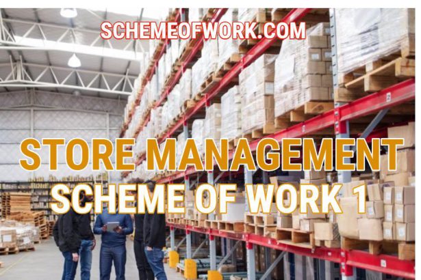 Store Management Scheme of work 1