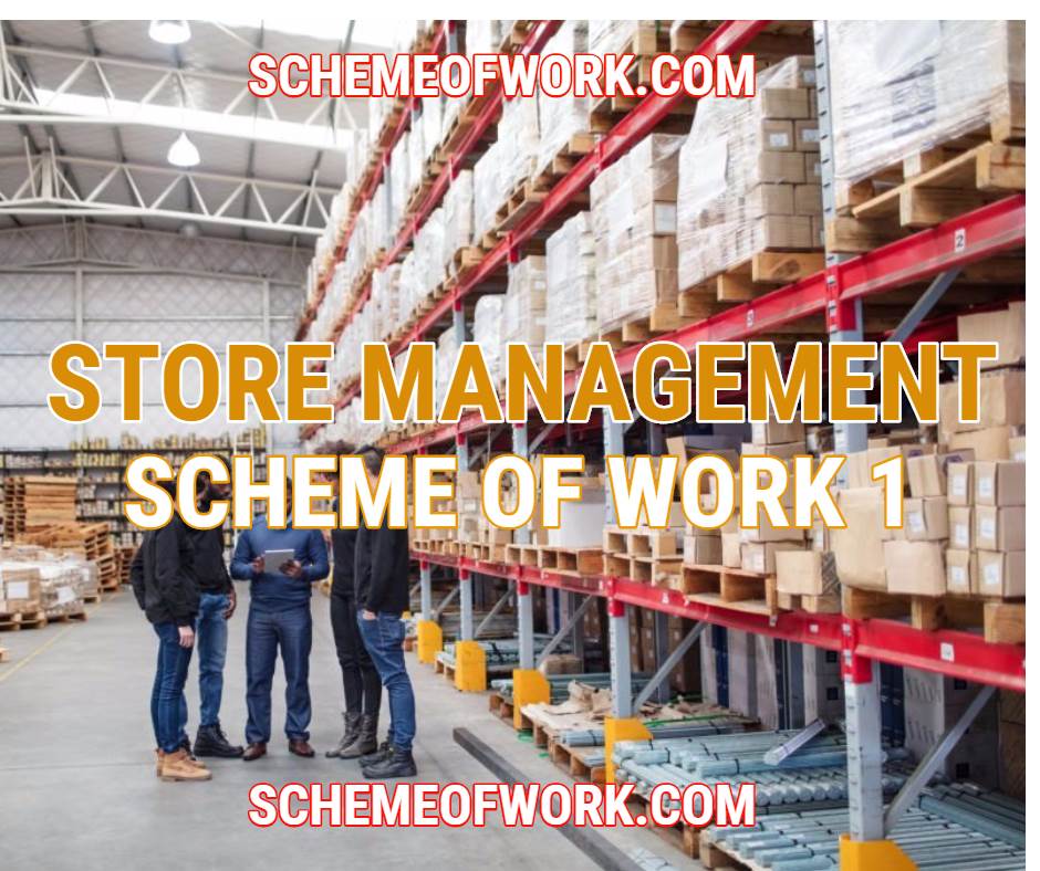 Store Management Scheme of work 1