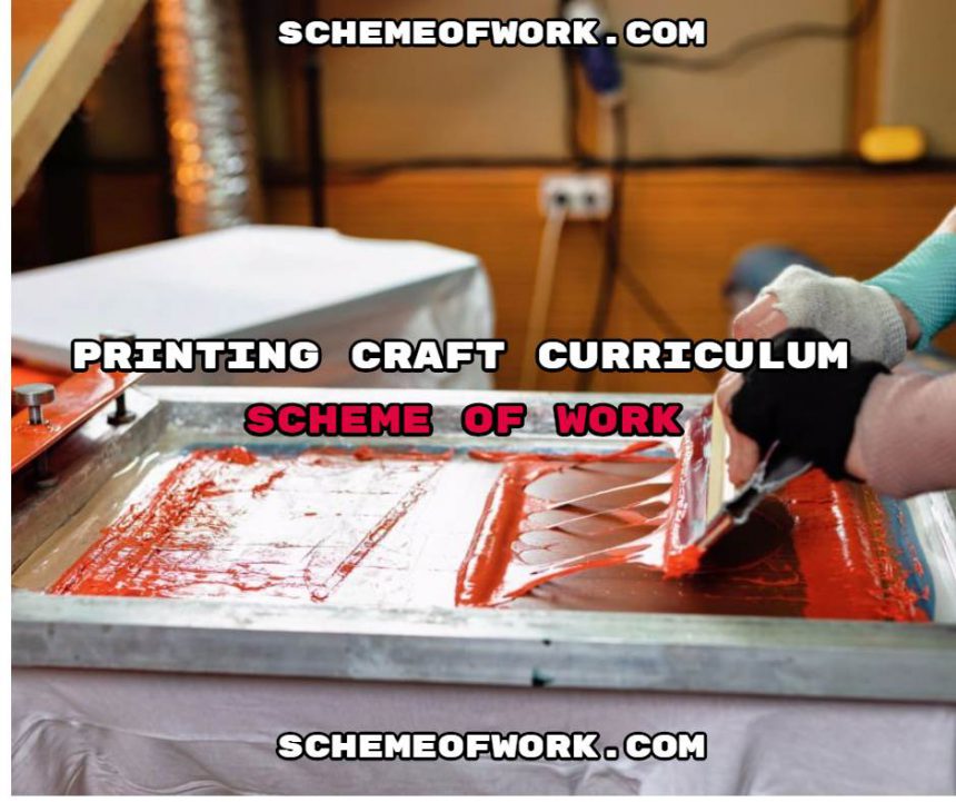 Printing Craft Curriculum