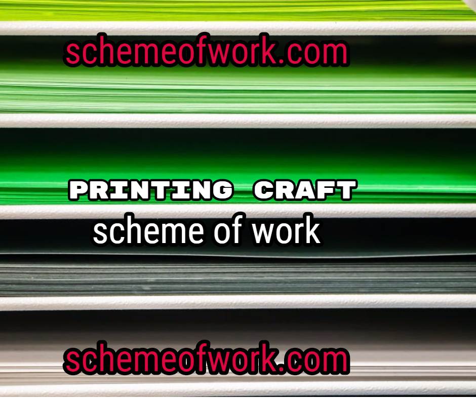 Printing Craft Scheme of Work 2
