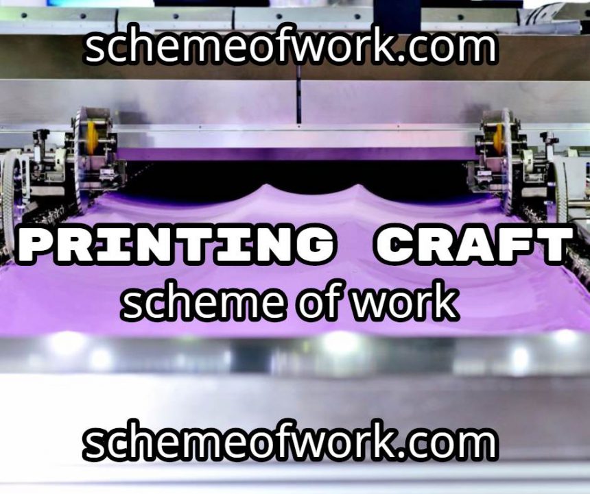 Printing Craft Scheme of Work